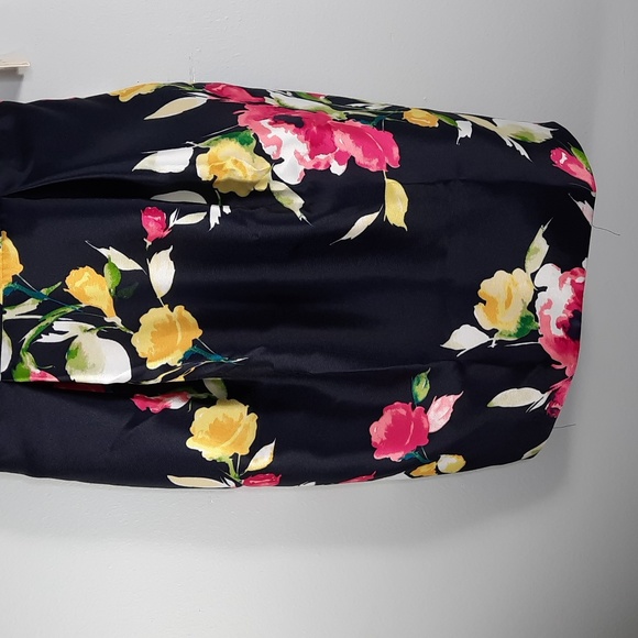 NWT ELIZA J. NAVY/FLORAL( YELLOW, PINK & WHITE) DRESS SZ 4 - Picture 3 of 11